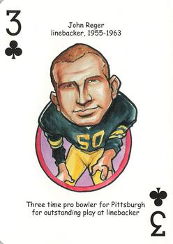 2005 Hero Decks Pittsburgh Steelers Football Heroes Playing Cards #3♣ John Reger Front