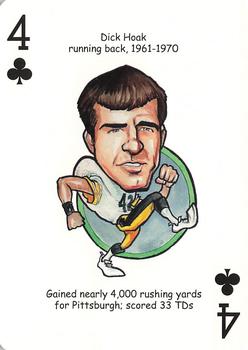2005 Hero Decks Pittsburgh Steelers Football Heroes Playing Cards #4♣ Dick Hoak Front