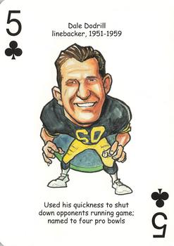 2005 Hero Decks Pittsburgh Steelers Football Heroes Playing Cards #5♣ Dale Dodrill Front