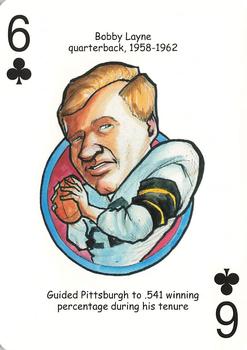 2005 Hero Decks Pittsburgh Steelers Football Heroes Playing Cards #6♣ Bobby Layne Front