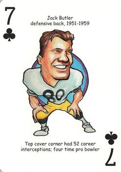 2005 Hero Decks Pittsburgh Steelers Football Heroes Playing Cards #7♣ Jack Butler Front