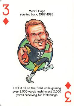 2005 Hero Decks Pittsburgh Steelers Football Heroes Playing Cards #3♦ Merril Hoge Front
