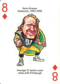 2005 Hero Decks Pittsburgh Steelers Football Heroes Playing Cards #8♦ Kevin Greene Front