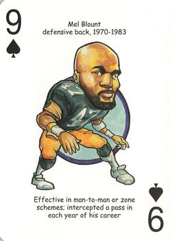 2005 Hero Decks Pittsburgh Steelers Football Heroes Playing Cards #9♠ Mel Blount Front