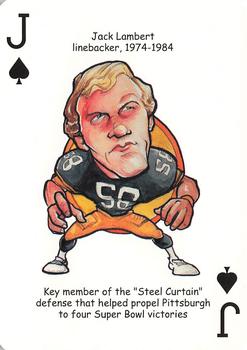 2005 Hero Decks Pittsburgh Steelers Football Heroes Playing Cards #J♠ Jack Lambert Front
