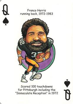 2005 Hero Decks Pittsburgh Steelers Football Heroes Playing Cards #Q♠ Franco Harris Front
