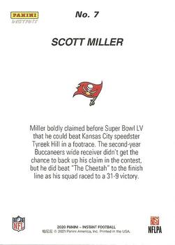 2020 Panini Instant Tampa Bay Buccaneers Super Bowl LV Champions #7 Scott Miller Back