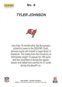2020 Panini Instant Tampa Bay Buccaneers Super Bowl LV Champions #8 Tyler Johnson Back