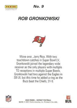 2020 Panini Instant Tampa Bay Buccaneers Super Bowl LV Champions #9 Rob Gronkowski Back