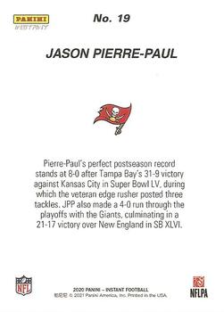 2020 Panini Instant Tampa Bay Buccaneers Super Bowl LV Champions #19 Jason Pierre-Paul Back