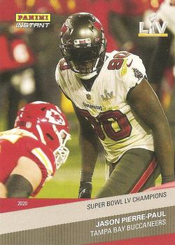 2020 Panini Instant Tampa Bay Buccaneers Super Bowl LV Champions #19 Jason Pierre-Paul Front