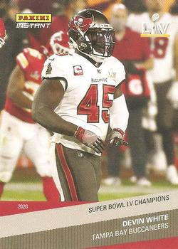 2020 Panini Instant Tampa Bay Buccaneers Super Bowl LV Champions #20 Devin White Front