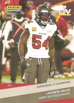 2020 Panini Instant Tampa Bay Buccaneers Super Bowl LV Champions #21 Lavonte David Front