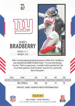 2021 Score #67 James Bradberry Back