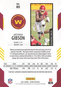 2021 Score #80 Antonio Gibson Back