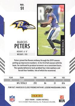 2021 Score #91 Marcus Peters Back