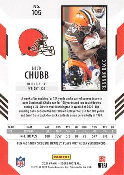 2021 Score #105 Nick Chubb Back