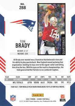 2021 Score #288 Tom Brady Back