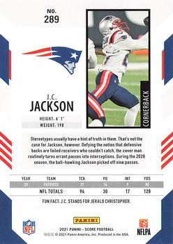 2021 Score #289 J.C. Jackson Back