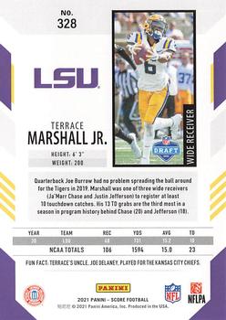 2021 Score #328 Terrace Marshall Jr. Back