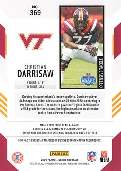 2021 Score #369 Christian Darrisaw Back