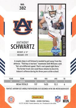 2021 Score #382 Anthony Schwartz Back