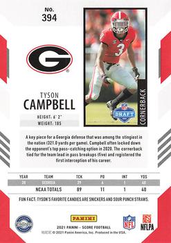 2021 Score #394 Tyson Campbell Back