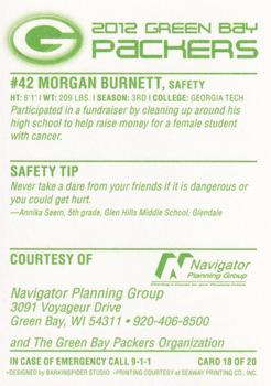 2012 Green Bay Packers Police - Navigator Planning Group #18 Morgan Burnett Back