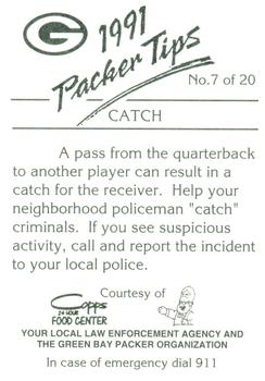 1991 Green Bay Packers Police - Copps Food Center #7 Perry Kemp Back