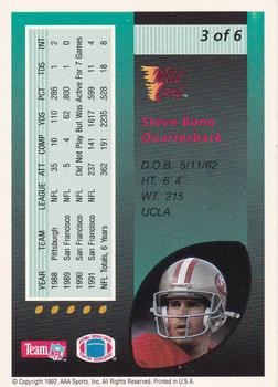 1992 Wild Card - 1992 Sacramento CardFest #3 Steve Bono Back