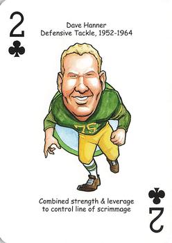 2009 Hero Decks Green Bay Packers Football Heroes Playing Cards #2♣ Dave Hanner Front