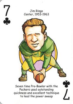 2009 Hero Decks Green Bay Packers Football Heroes Playing Cards #7♣ Jim Ringo Front