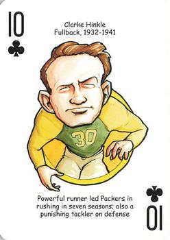 2009 Hero Decks Green Bay Packers Football Heroes Playing Cards #10♣ Clarke Hinkle Front