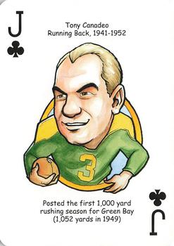 2009 Hero Decks Green Bay Packers Football Heroes Playing Cards #J♣ Tony Canadeo Front
