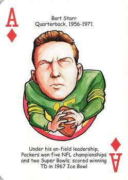 2009 Hero Decks Green Bay Packers Football Heroes Playing Cards #A♦ Bart Starr Front