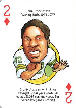 2009 Hero Decks Green Bay Packers Football Heroes Playing Cards #2♦ John Brockington Front