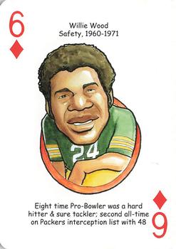 2009 Hero Decks Green Bay Packers Football Heroes Playing Cards #6♦ Willie Wood Front