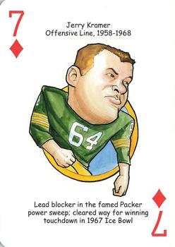 2009 Hero Decks Green Bay Packers Football Heroes Playing Cards #7♦ Jerry Kramer Front