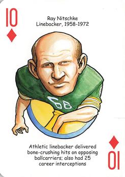 2009 Hero Decks Green Bay Packers Football Heroes Playing Cards #10♦ Ray Nitschke Front