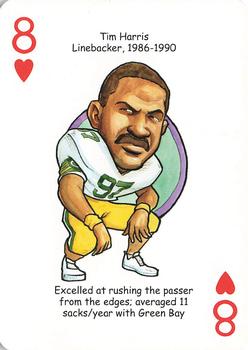 2009 Hero Decks Green Bay Packers Football Heroes Playing Cards #8♥ Tim Harris Front