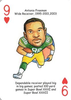 2009 Hero Decks Green Bay Packers Football Heroes Playing Cards #9♥ Antonio Freeman Front