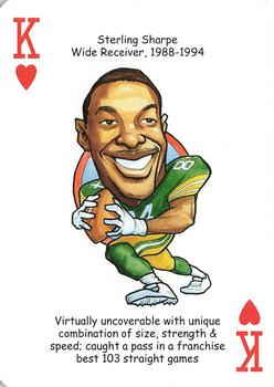 2009 Hero Decks Green Bay Packers Football Heroes Playing Cards #K♥ Sterling Sharpe Front
