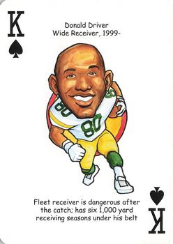 2009 Hero Decks Green Bay Packers Football Heroes Playing Cards #K♠ Donald Driver Front