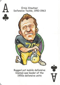 2008 Hero Decks Pittsburgh Steelers Football Heroes Playing Cards #A♣ Ernie Stautner Front