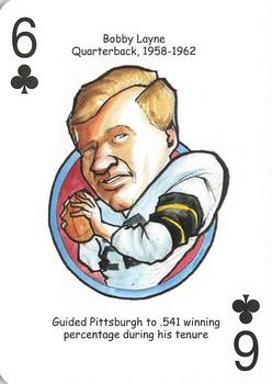2008 Hero Decks Pittsburgh Steelers Football Heroes Playing Cards #6♣ Bobby Layne Front