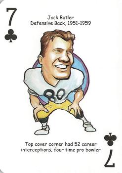 2008 Hero Decks Pittsburgh Steelers Football Heroes Playing Cards #7♣ Jack Butler Front