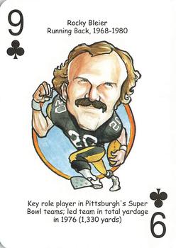 2008 Hero Decks Pittsburgh Steelers Football Heroes Playing Cards #9♣ Rocky Bleier Front