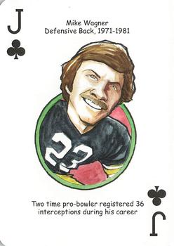 2008 Hero Decks Pittsburgh Steelers Football Heroes Playing Cards #J♣ Mike Wagner Front