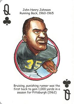 2008 Hero Decks Pittsburgh Steelers Football Heroes Playing Cards #Q♣ John Henry Johnson Front