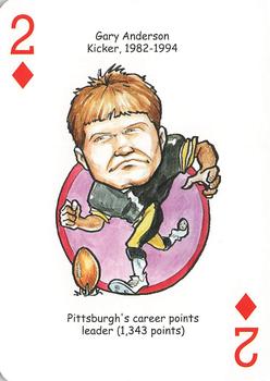 2008 Hero Decks Pittsburgh Steelers Football Heroes Playing Cards #2♦ Gary Anderson Front